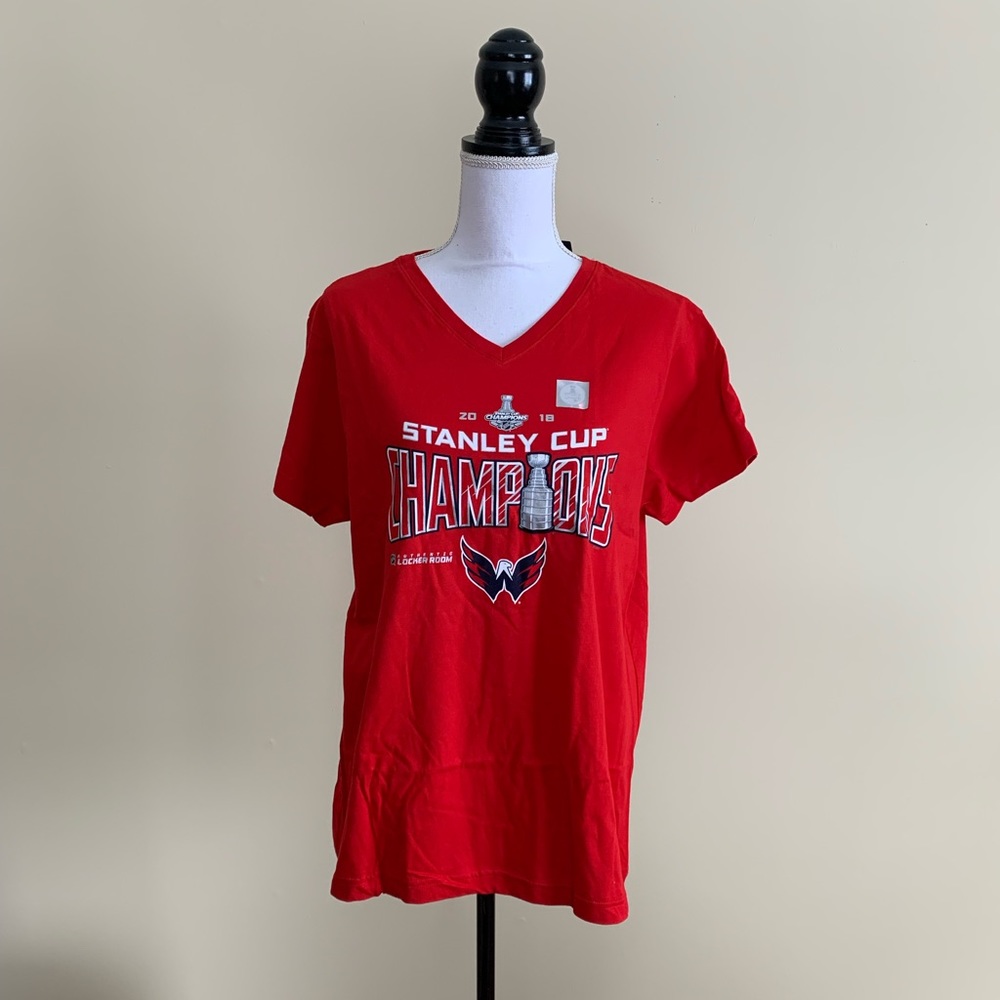 🎉HP🎉 New XL Washington Capitals Hockey Stanley Cup Champions Shirt V Neck